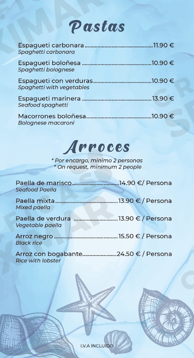 Menu Bar Restaurante La China-5
