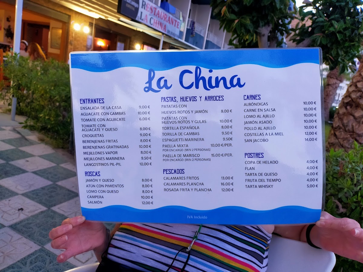 Menu Bar Restaurante La China-7