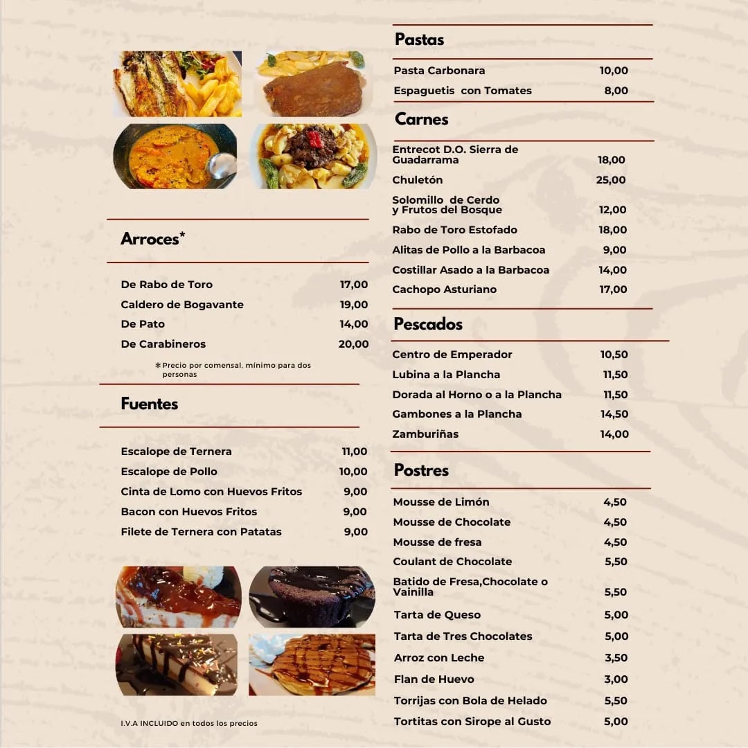 Menu Bar Restaurante Las Cinco Herraduras-1