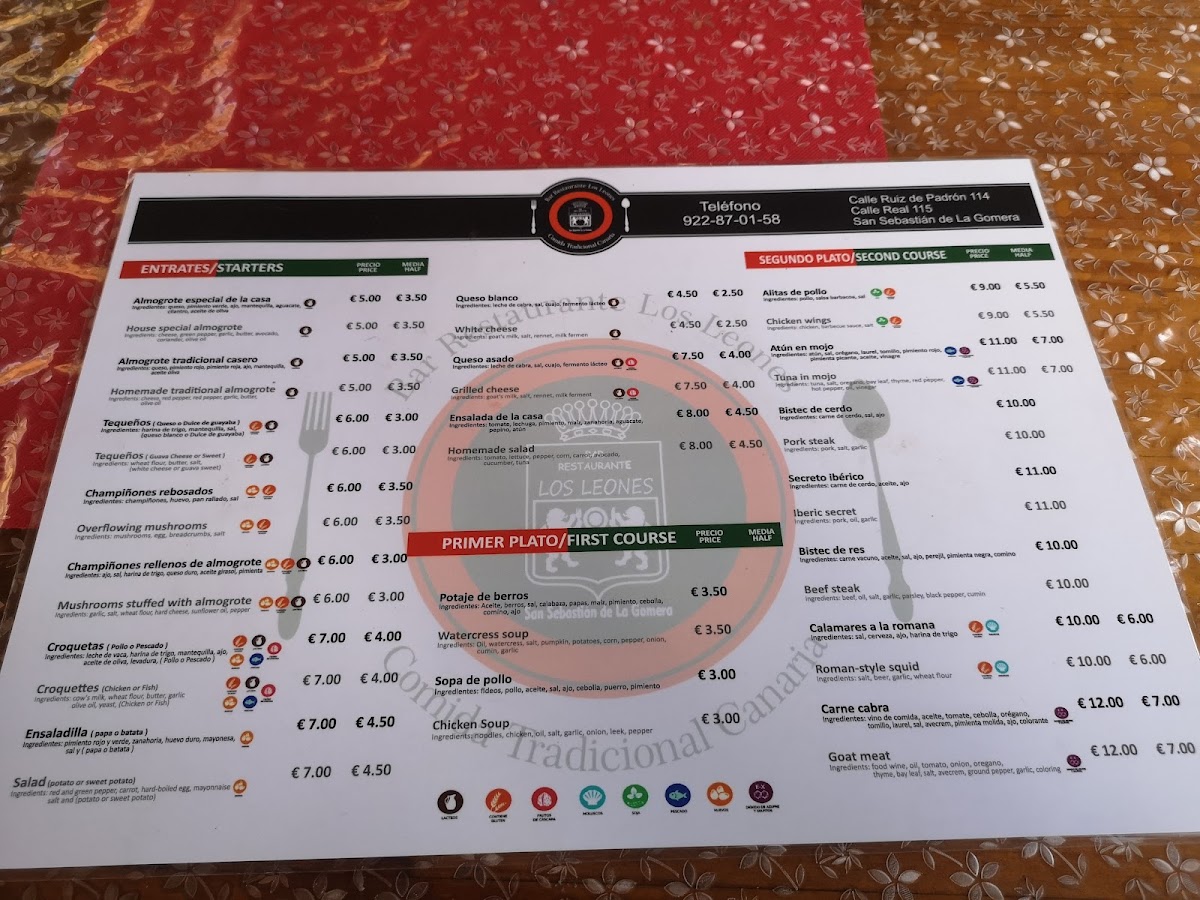 Menu Bar Restaurante Los Leones-6