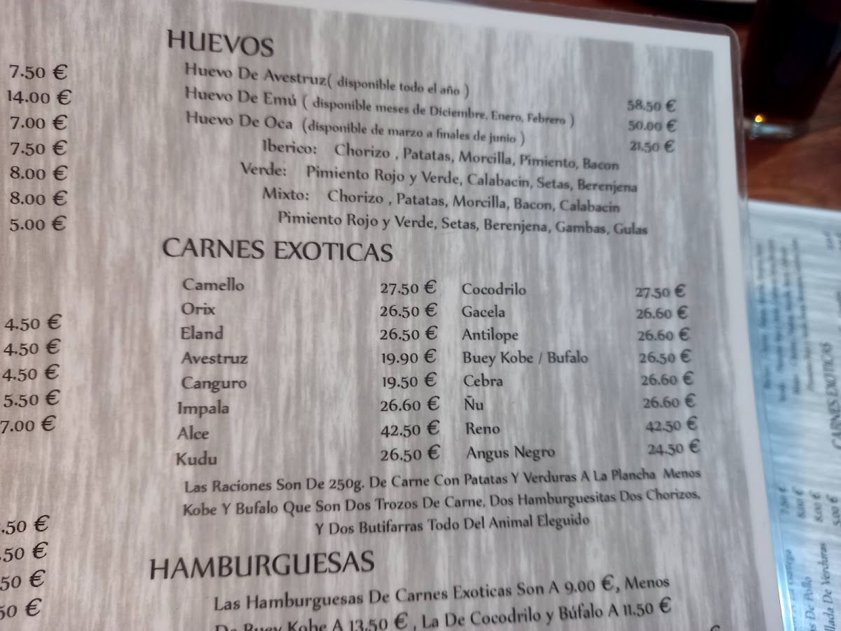 Menu Bar Restaurante Macarena.huevos De Avestruz-4