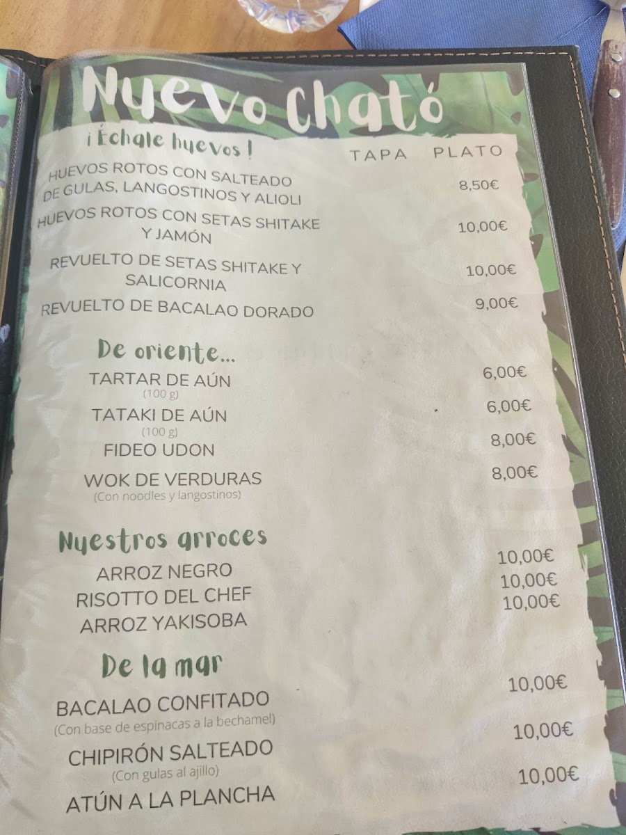 Menu Bar Restaurante Nuevo Chato-1