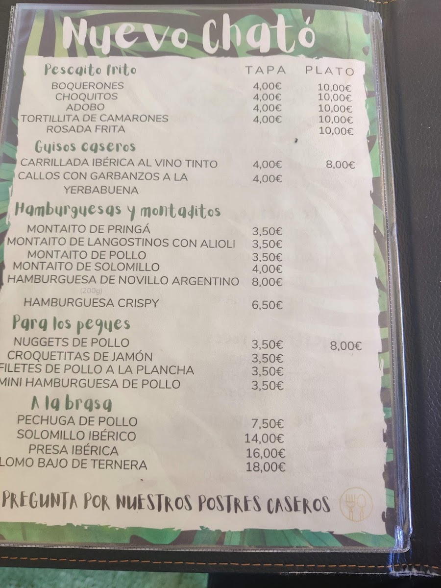 Menu Bar Restaurante Nuevo Chato-5
