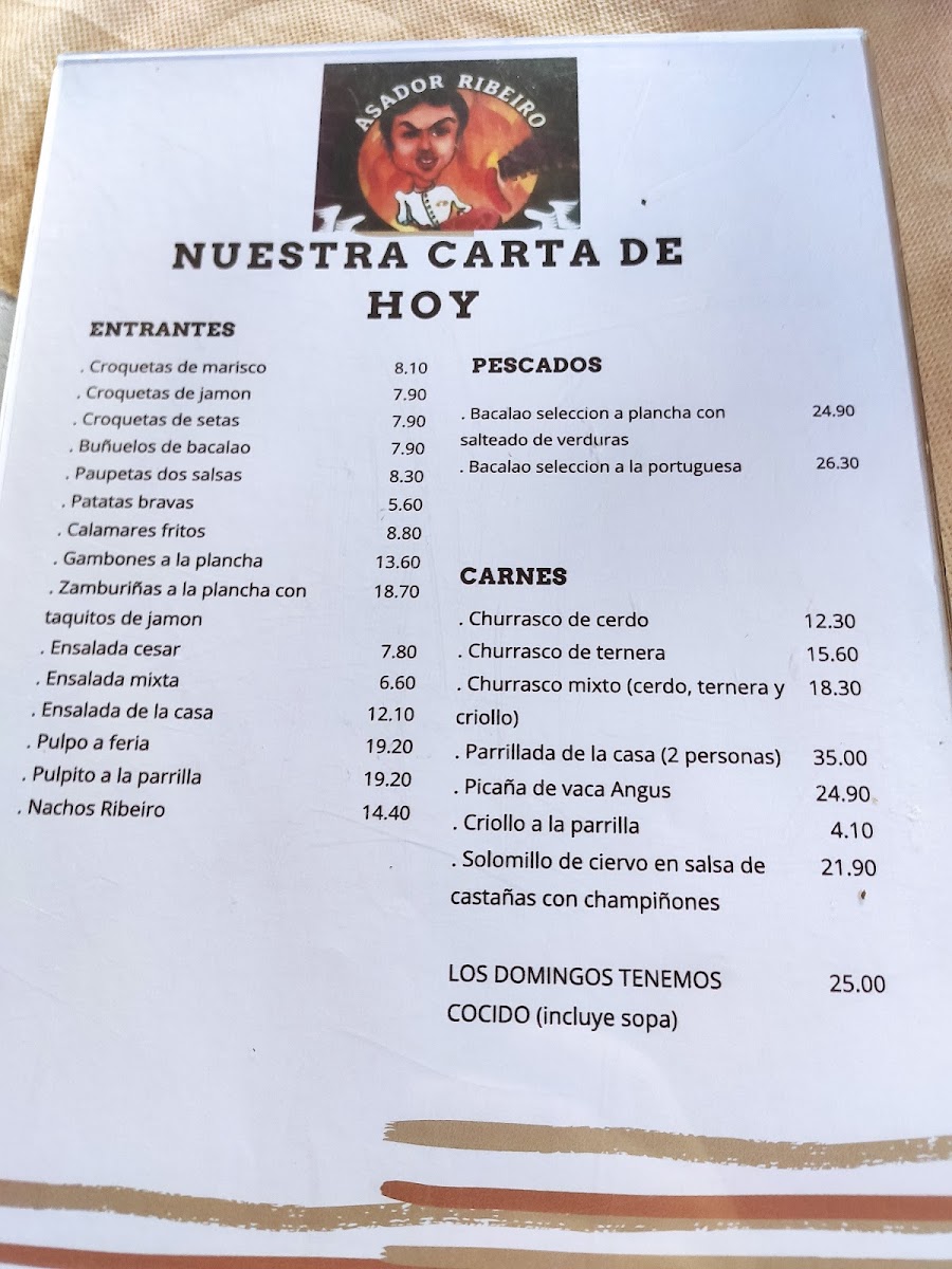 Menu Bar-Restaurante Ribeiro-1
