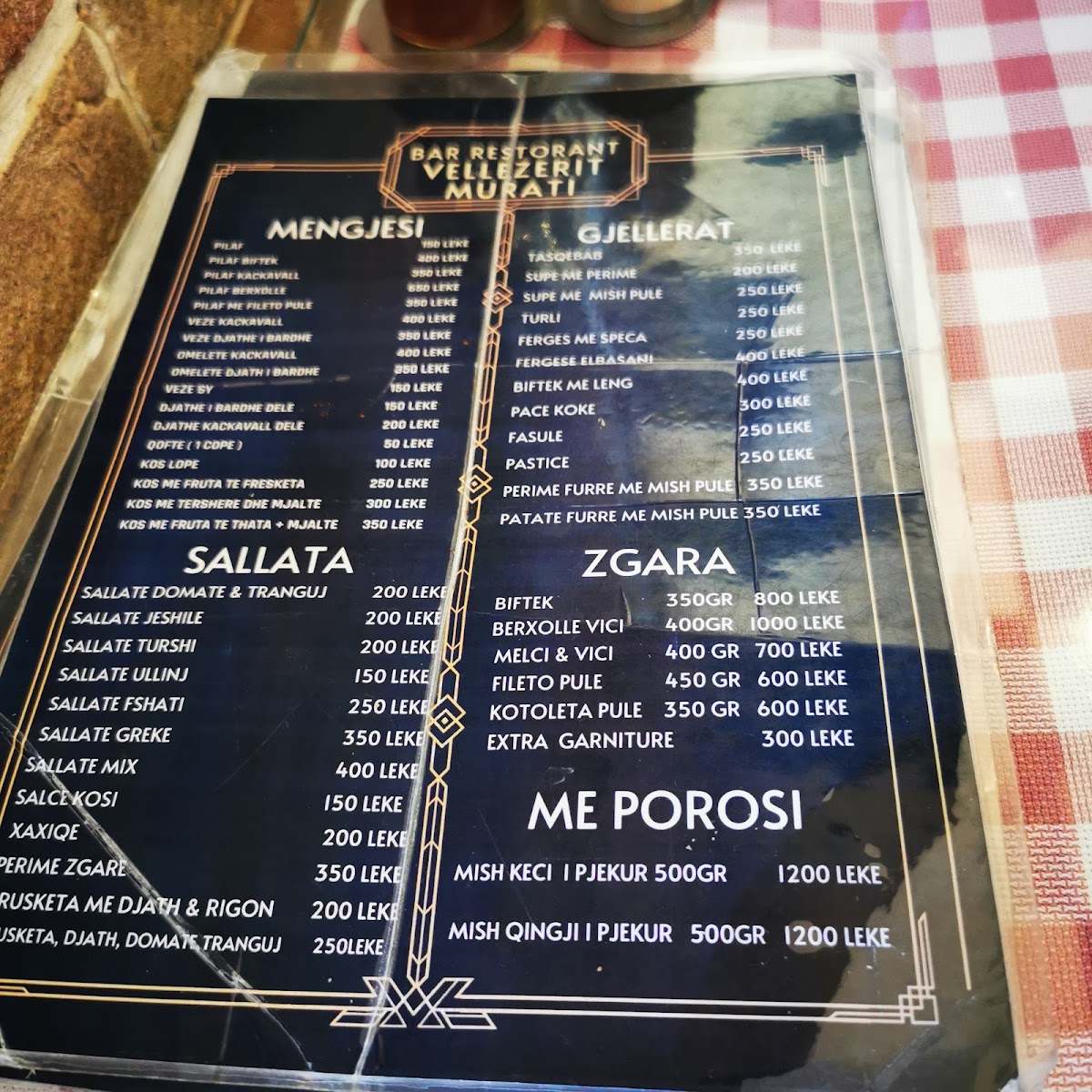 Menu Bar Restorant Vëllezërit Murati-1