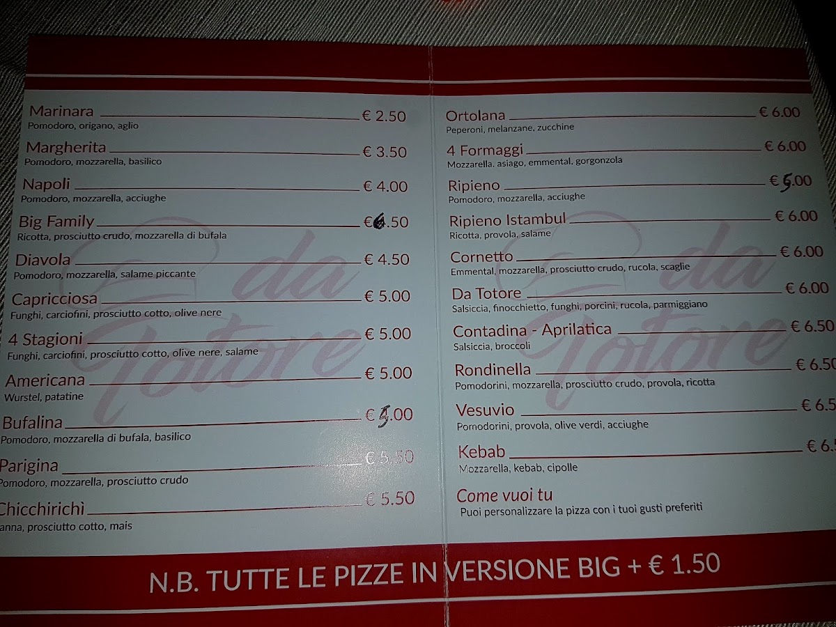 Menu Bar Ristorante Pizzeria Da Totore-2