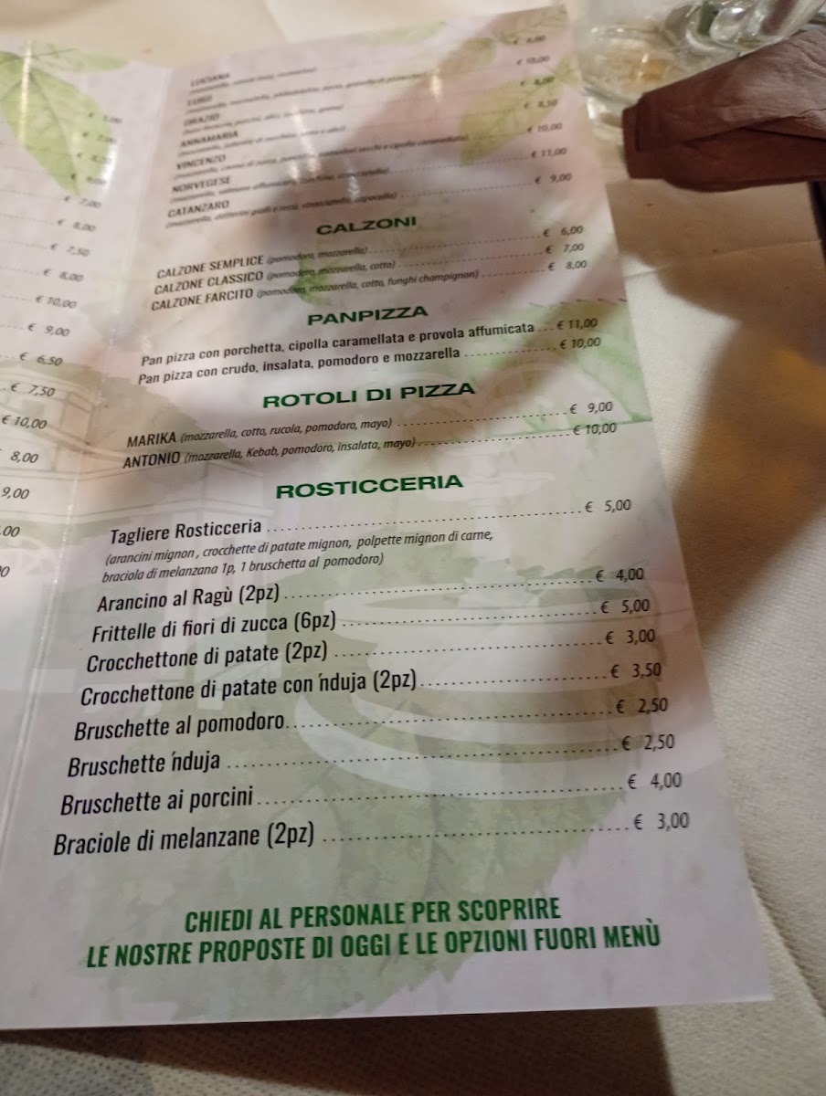 Menu Bar Ristorante Pizzeria 'il Boschetto Del Santuario'-2