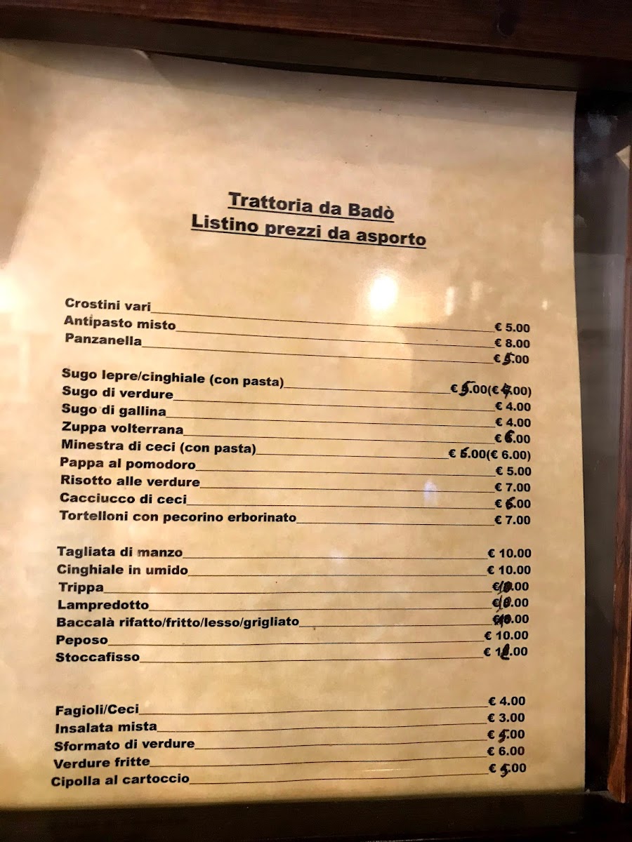 Menu Bar Trattoria Da Bado-3