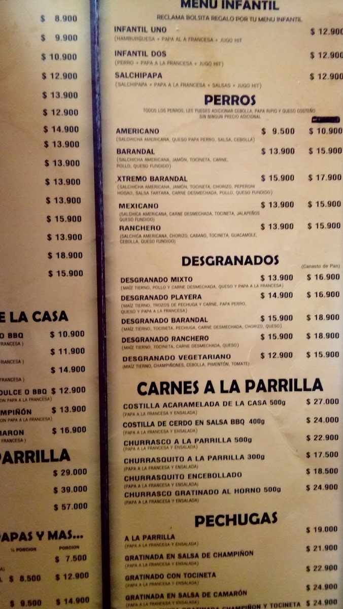 Menu Barandales - La Grama-2