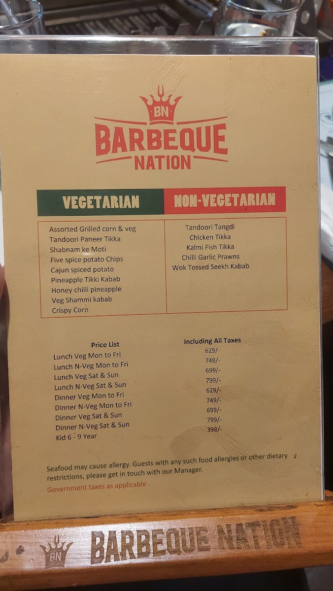 Menu Barbeque Nation - Rajkot - Crystal Mall-10