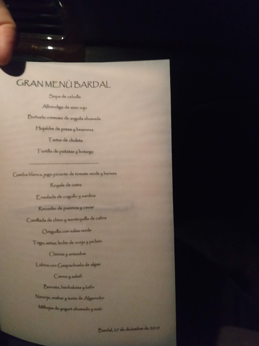 Menu Bardal | Benito Gómez | Restaurante En Ronda-10