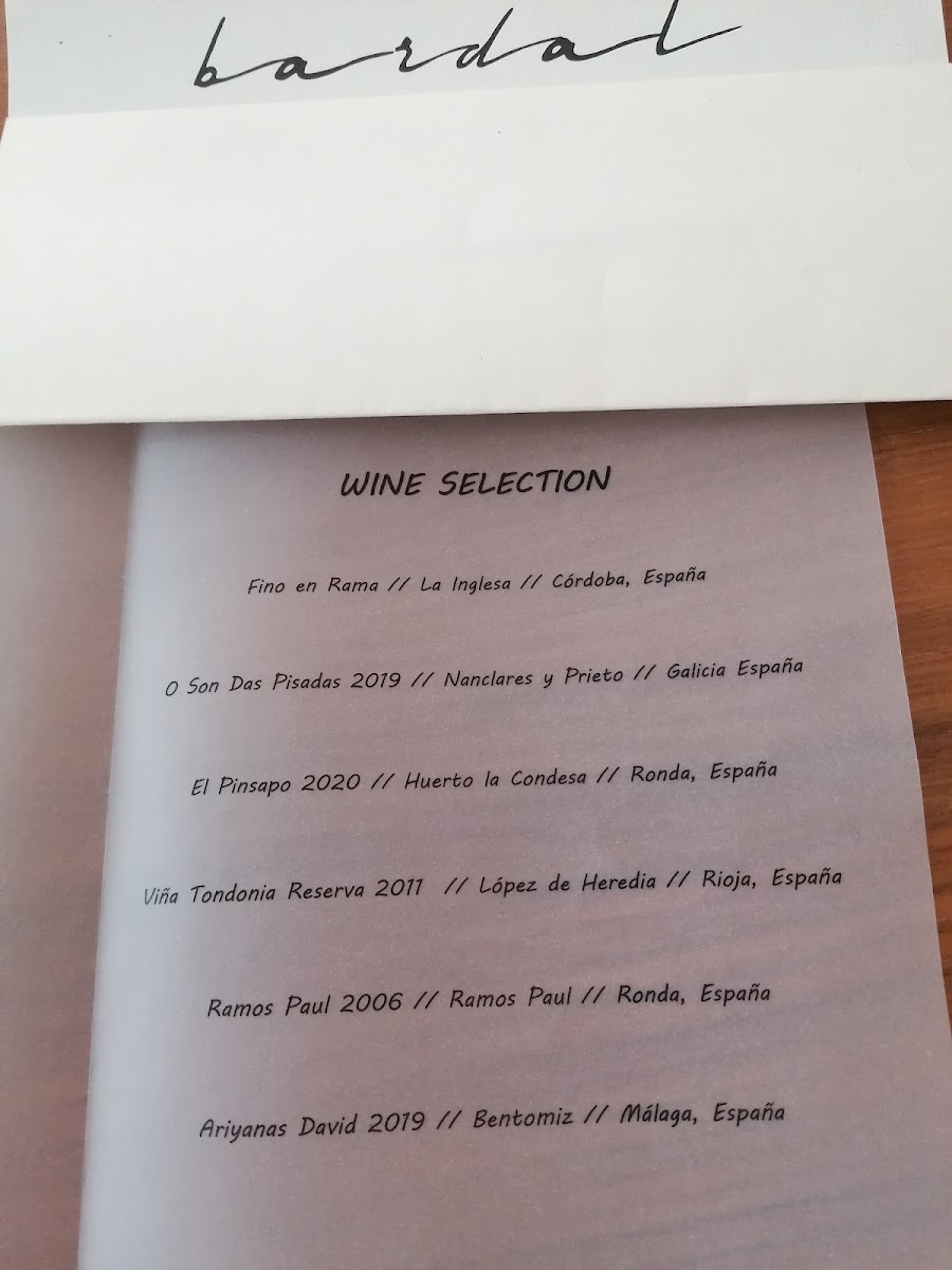 Menu Bardal | Benito Gómez | Restaurante En Ronda-4