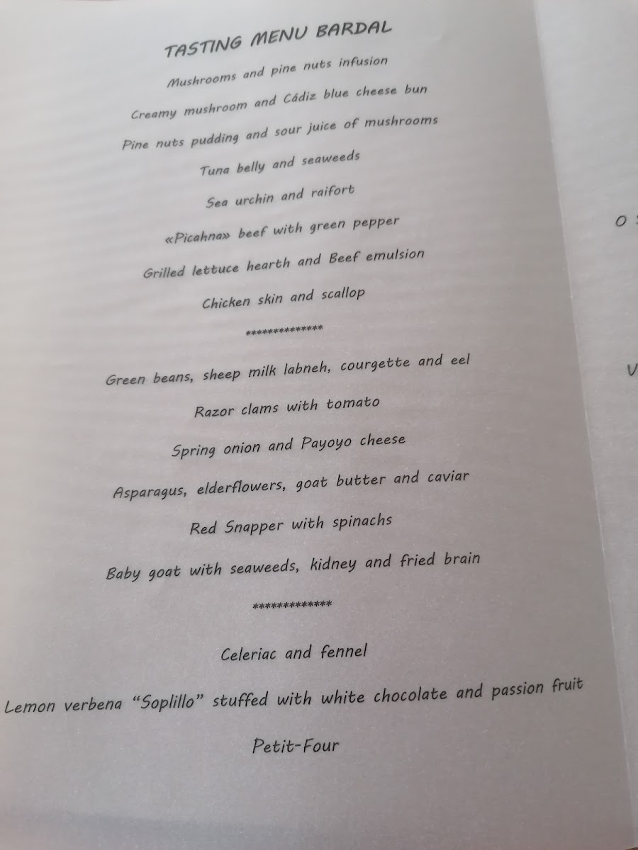 Menu Bardal | Benito Gómez | Restaurante En Ronda-5