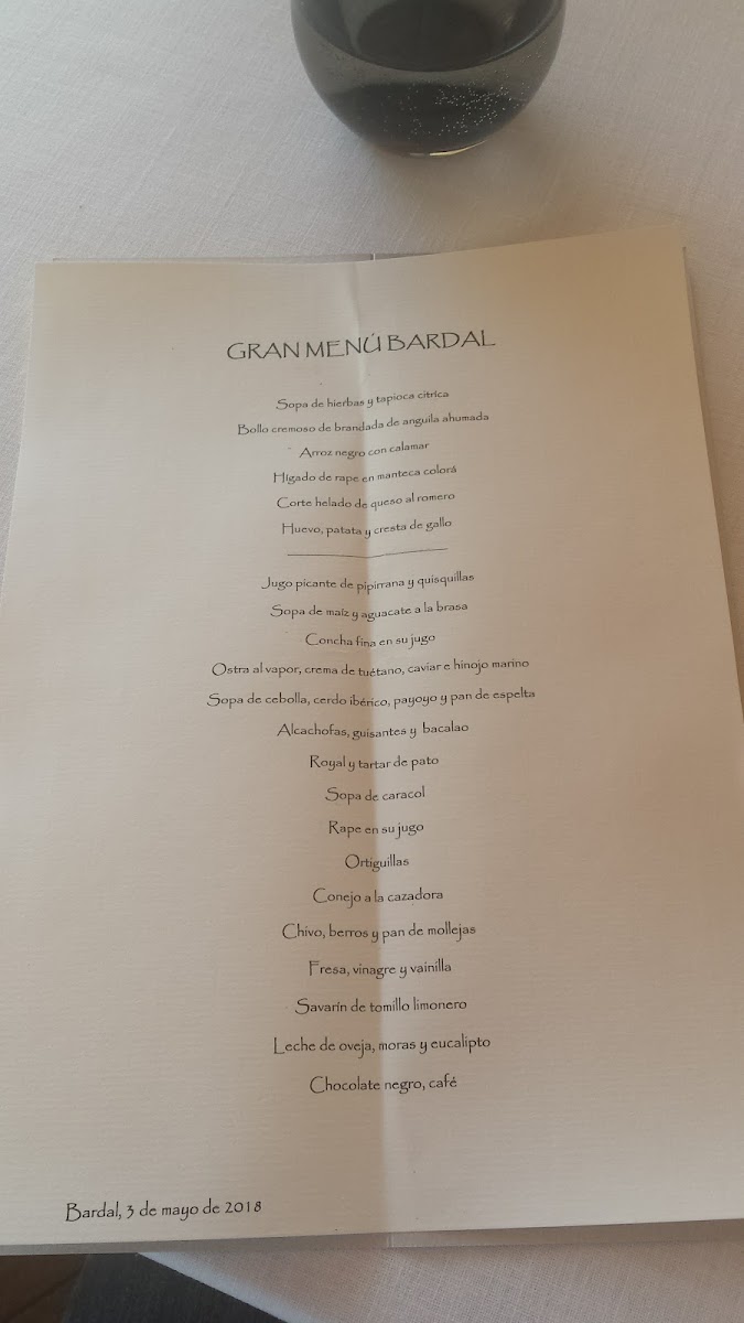 Menu Bardal | Benito Gómez | Restaurante En Ronda-9