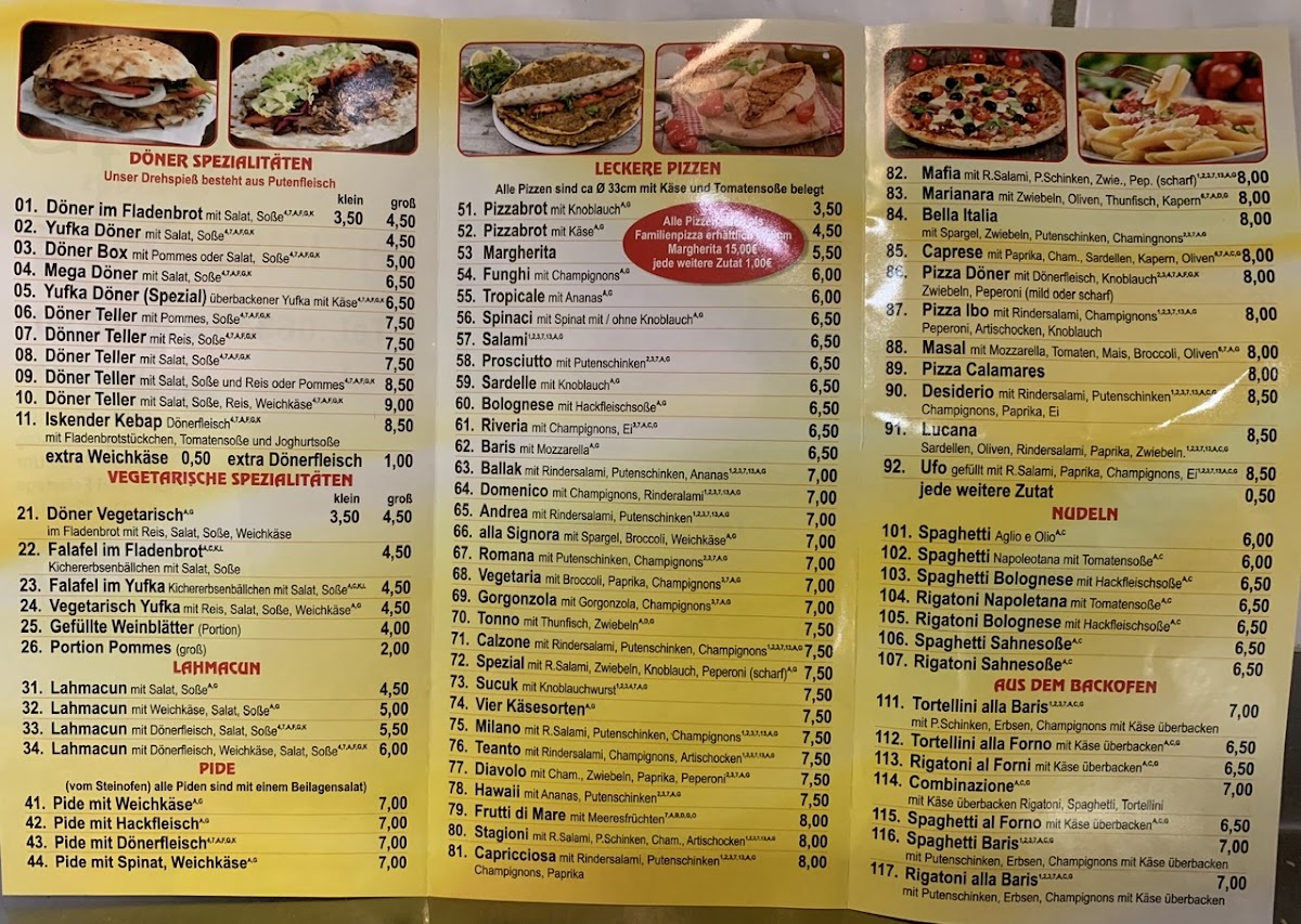 Menu Baris Döner Pizzahaus & Louge-1