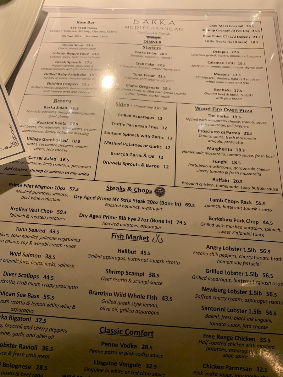 Menu Barka Mediterranean Seafood & Steak-10