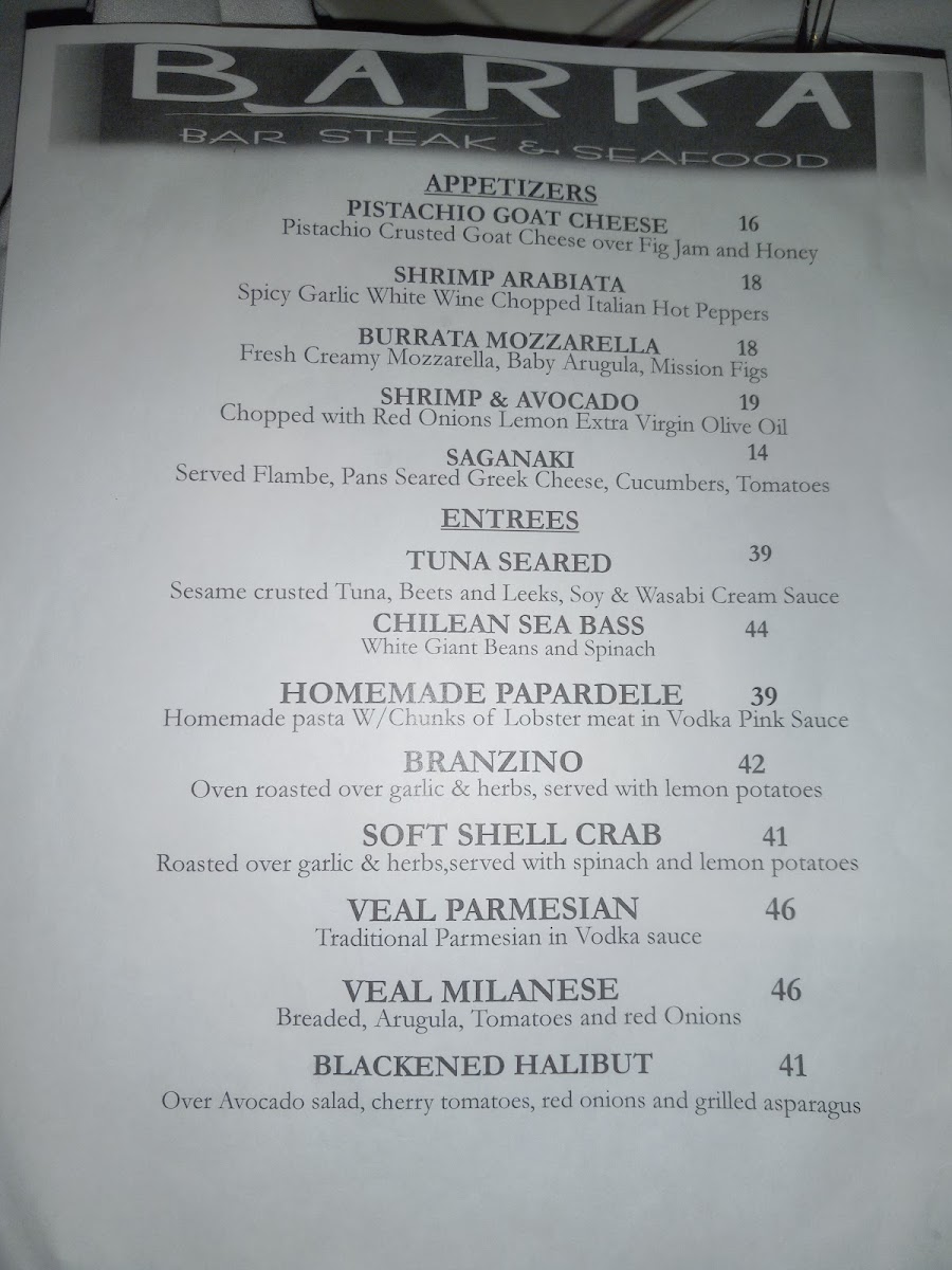 Menu Barka Mediterranean Seafood & Steak-5