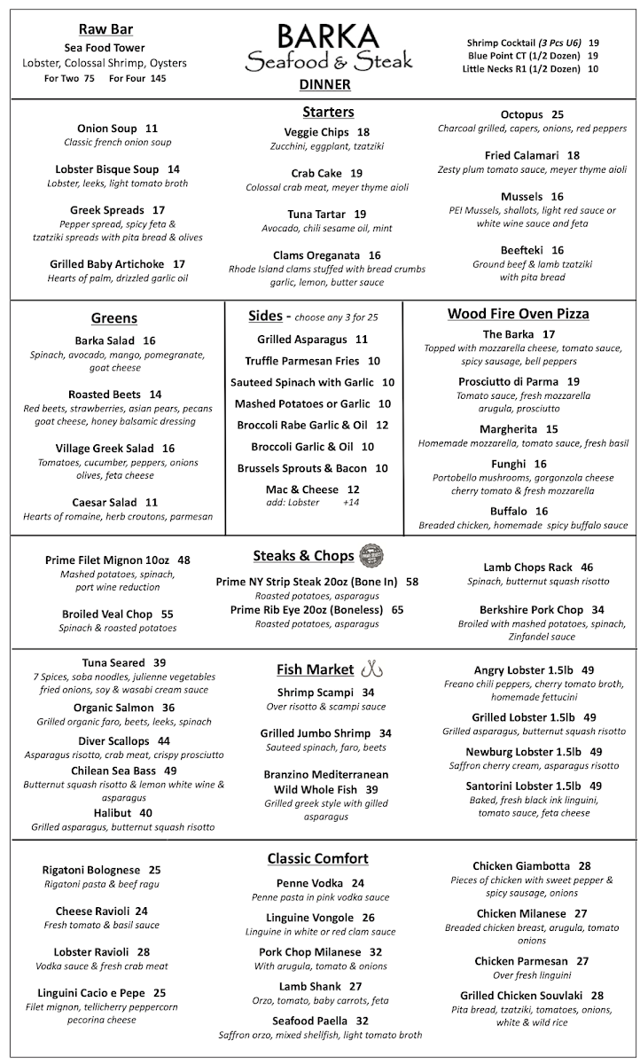 Menu Barka Mediterranean Seafood & Steak-6