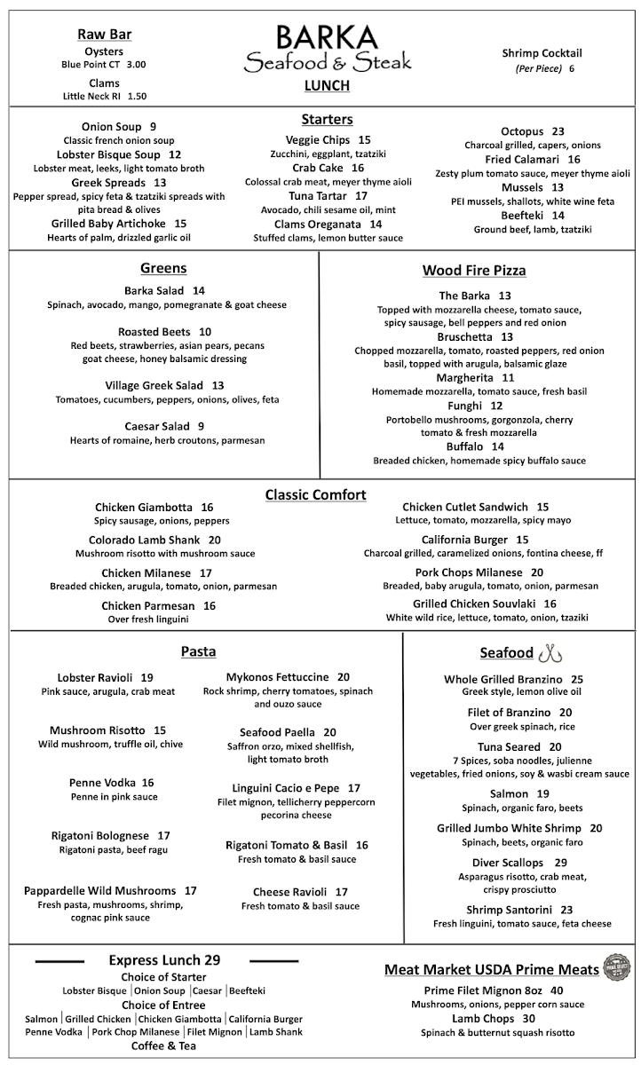 Menu Barka Mediterranean Seafood & Steak-7