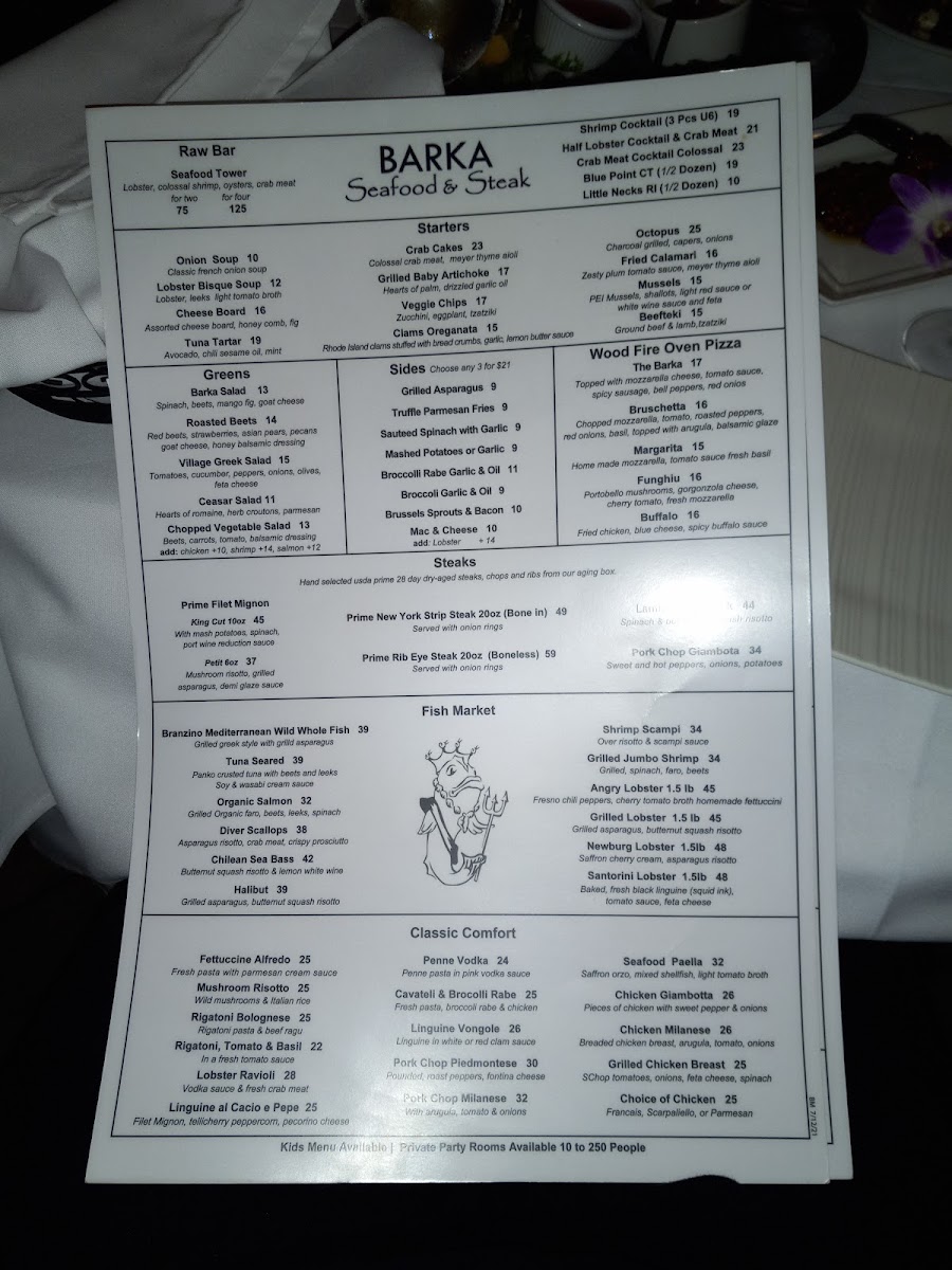 Menu Barka Mediterranean Seafood & Steak-8