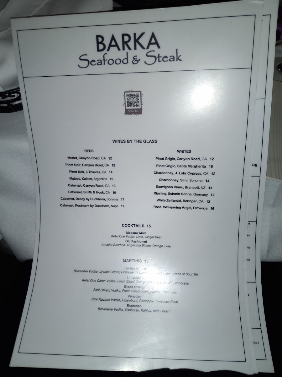 Menu Barka Mediterranean Seafood & Steak-9
