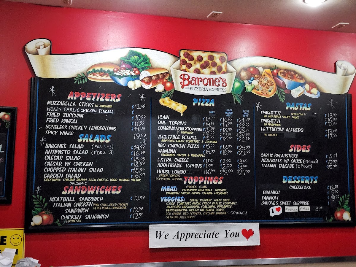 Menu Barone's Pizzeria-1