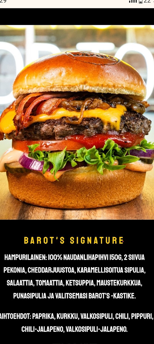 Menu Barot's Kuopio-2