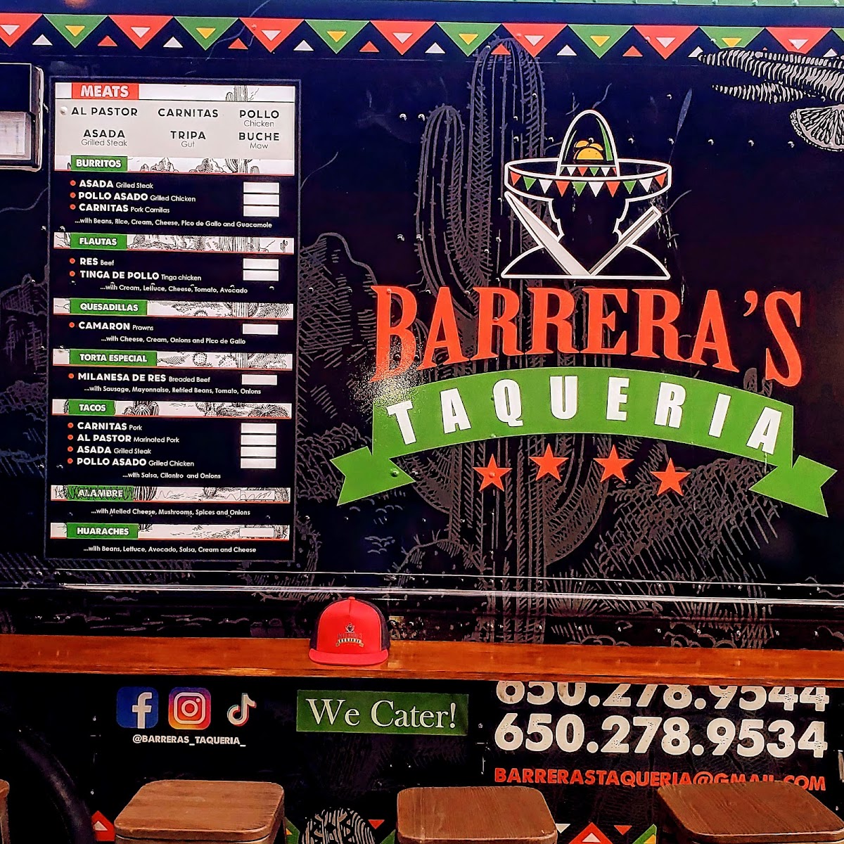 Menu Barrera’S Taqueria Taco Truck-1