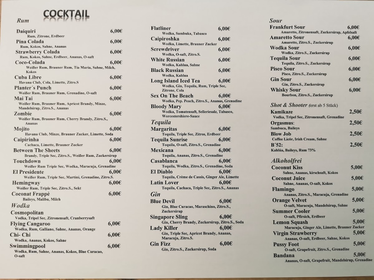 Menu Bar/restaurant Casablanca-1