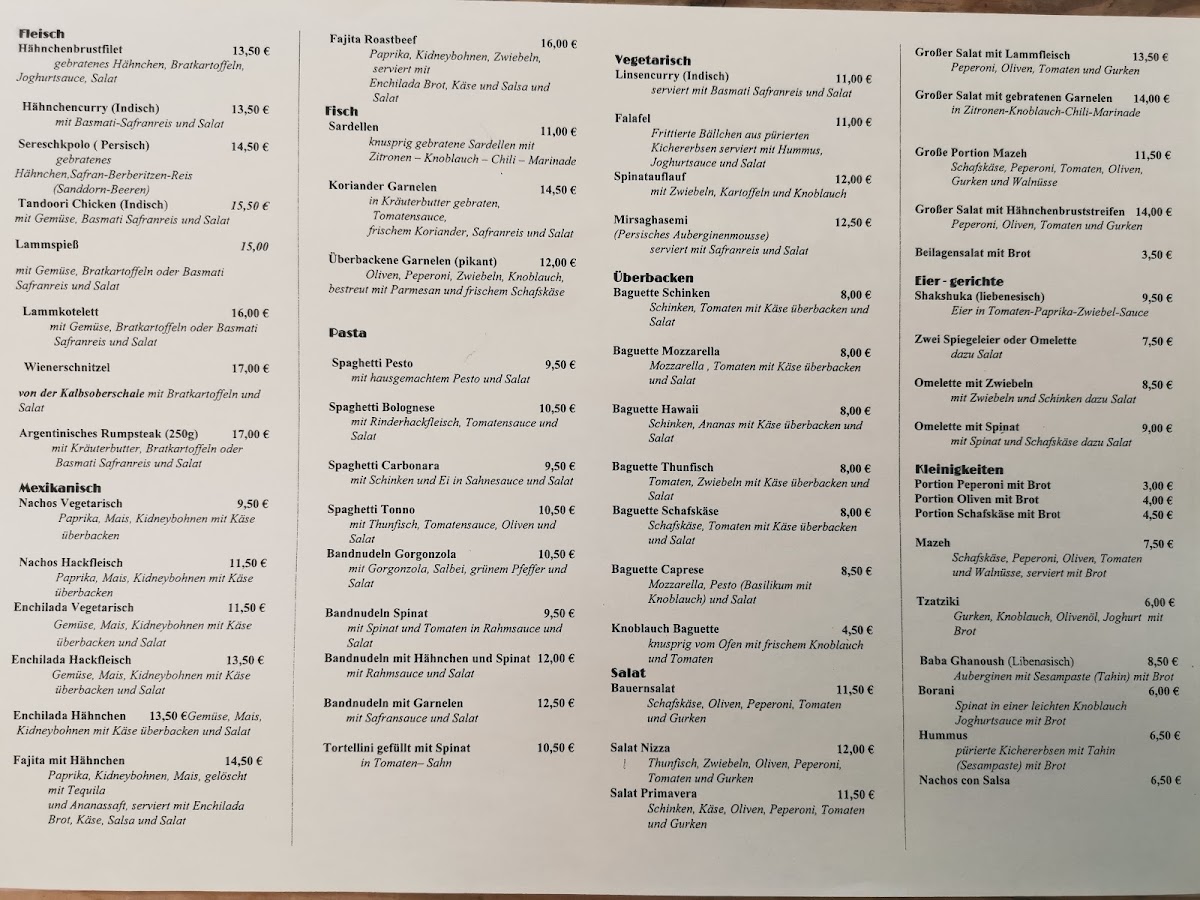Menu Bar/restaurant Casablanca-2