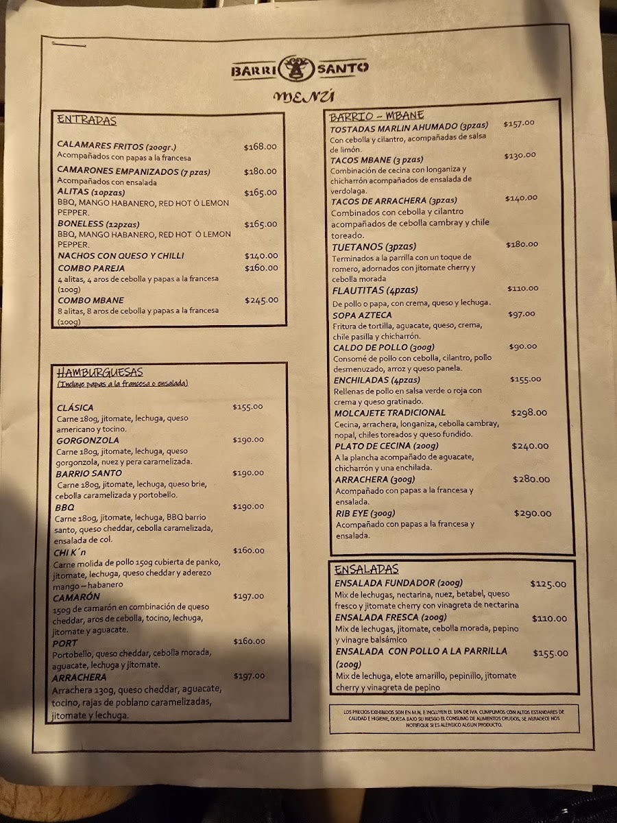 Menu Barrio Santo-1