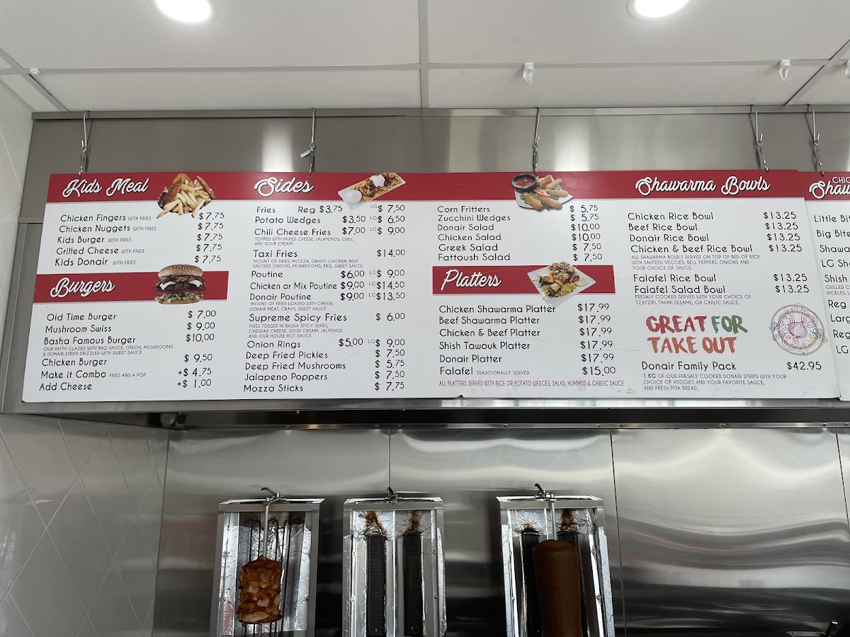 Menu Basha Donair & Shawarma-1