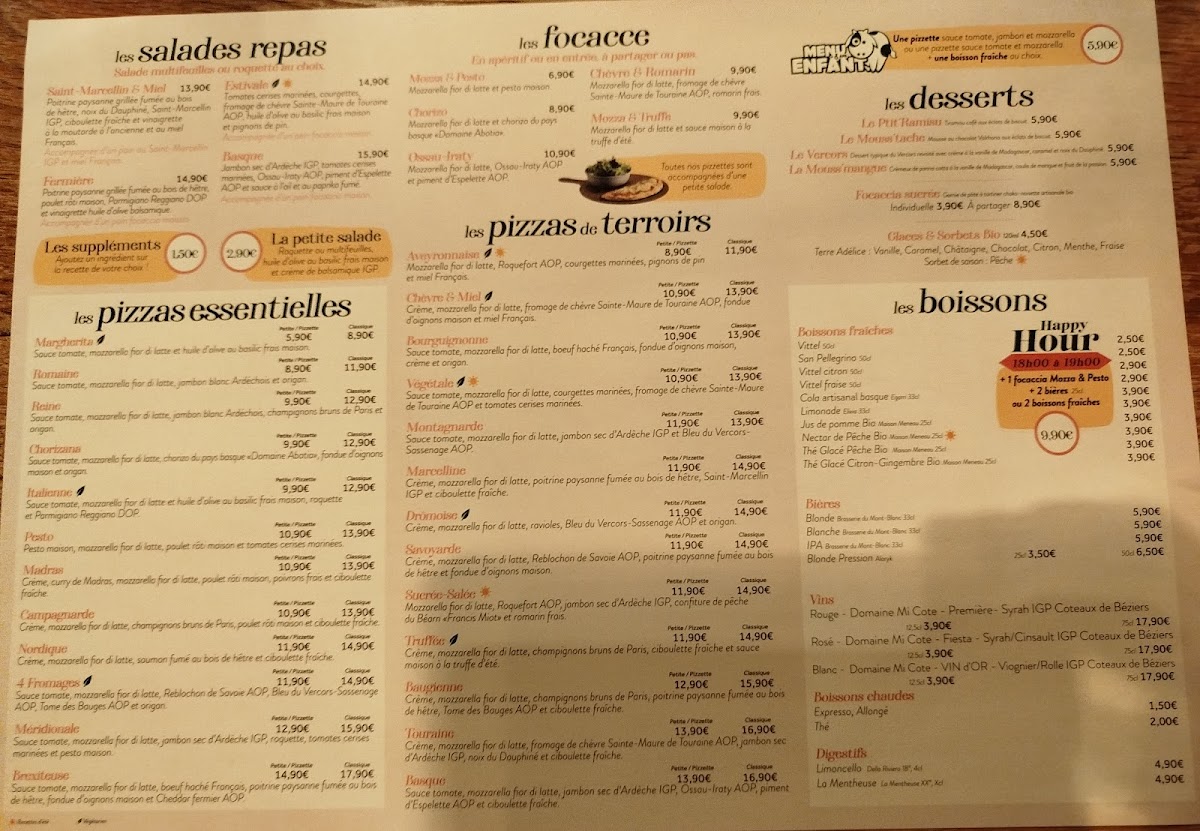 Menu Basilic & Co - Pizzas De Terroirs - Béziers-2