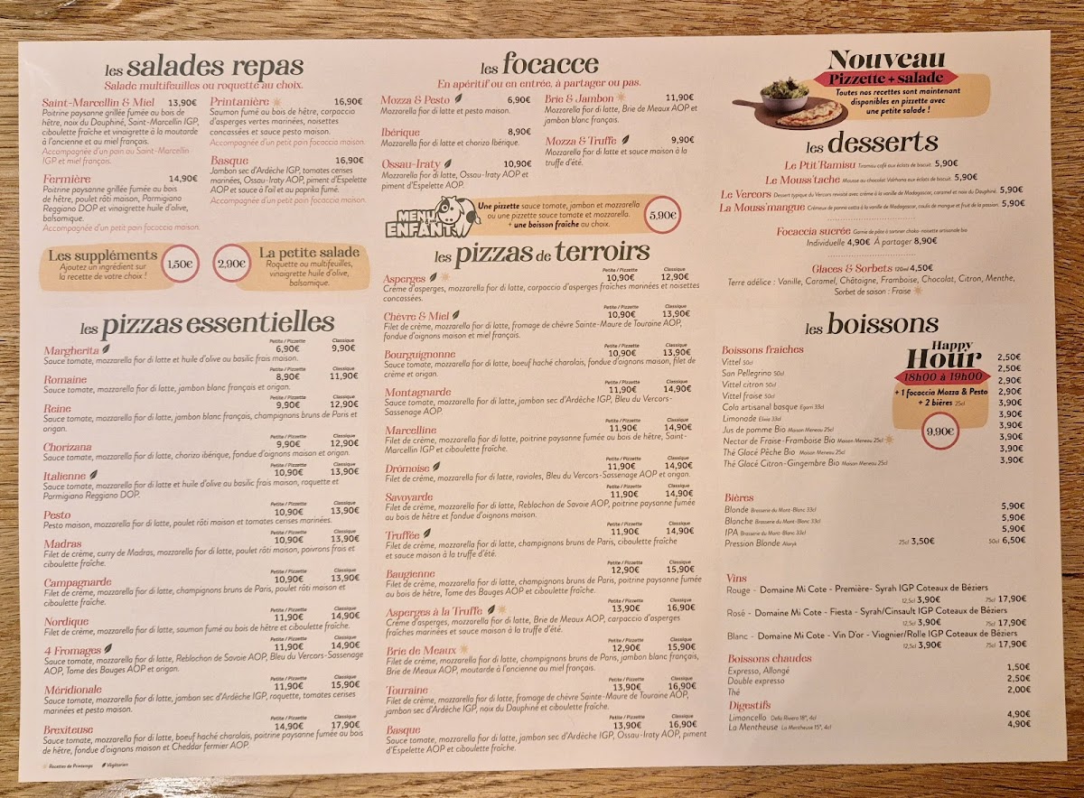 Menu Basilic & Co - Pizzas De Terroirs - Béziers-3