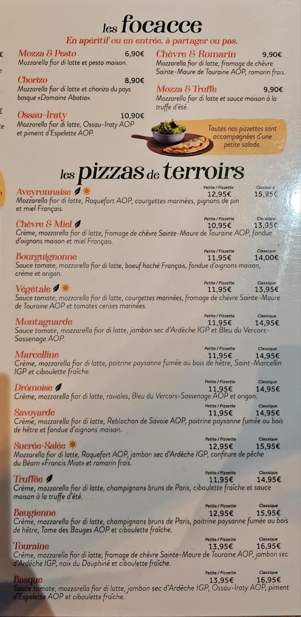 Menu Basilic & Co - Pizzas De Terroirs - Massy-3