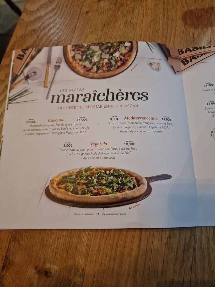 Menu Basilic & Co - Pizzas De Terroirs - Massy-7