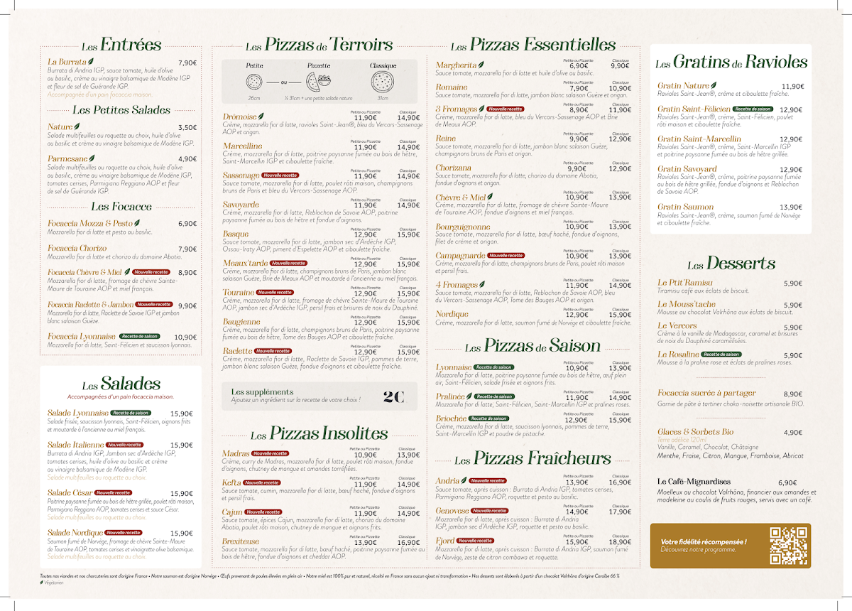 Menu Basilic & Co - Pizzas De Terroirs - Montélimar, Rhône-Alpes-1