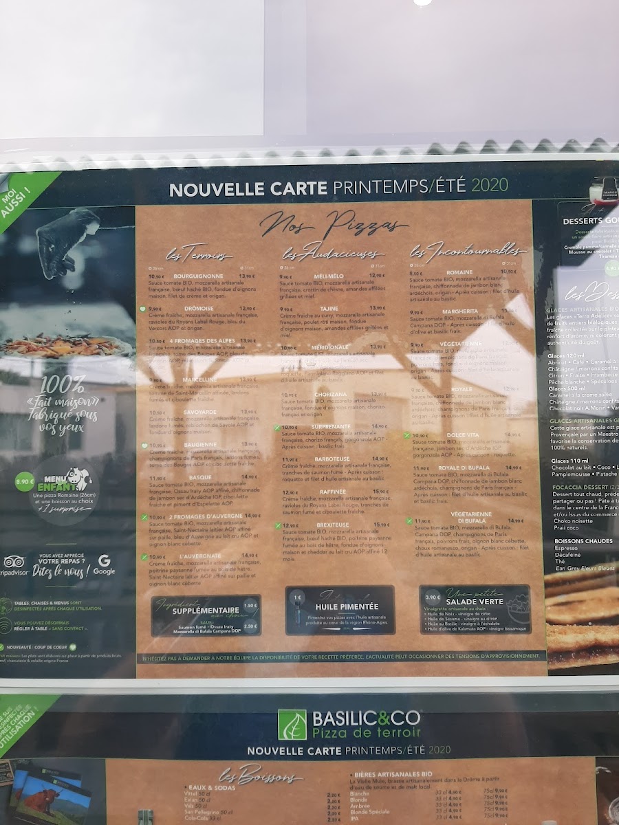 Menu Basilic & Co - Pizzas De Terroirs - Montélimar, Rhône-Alpes-5
