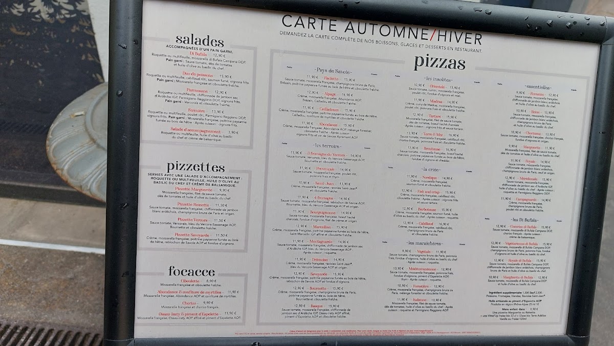 Menu Basilic & Co - Pizzas De Terroirs - Nantes Château-3