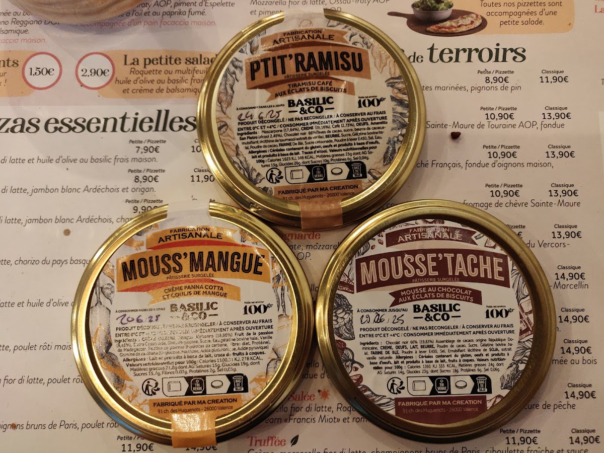 Menu Basilic & Co - Pizzas De Terroirs - Romans-Sur-Isère-3
