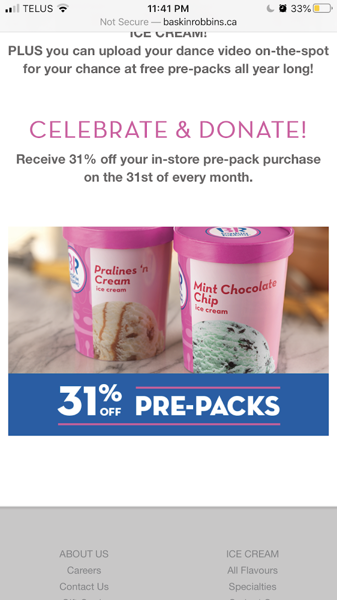 Menu Baskin Robbins(Upper Canada Mall)-1
