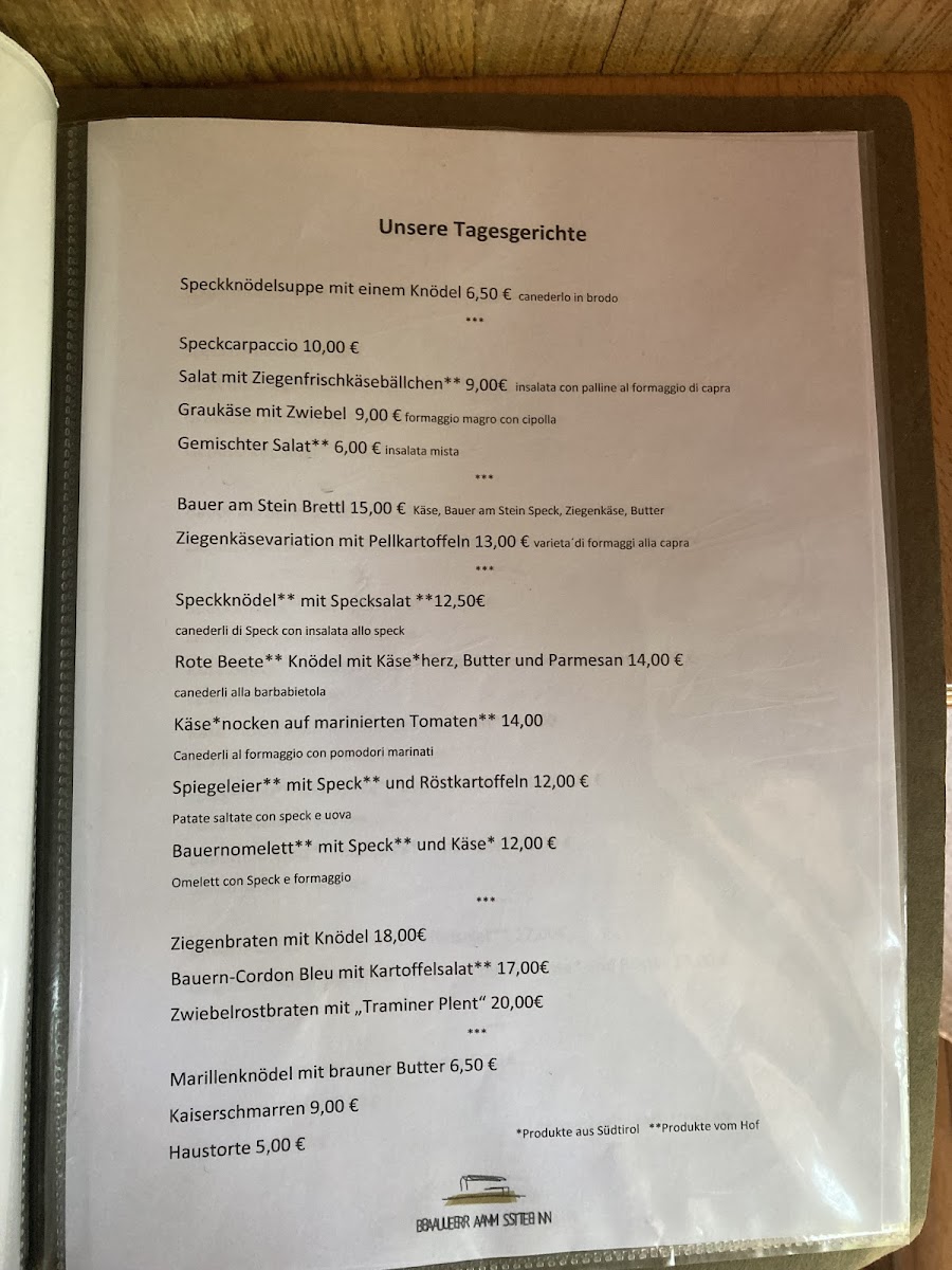 Menu Bauer Am Stein-5