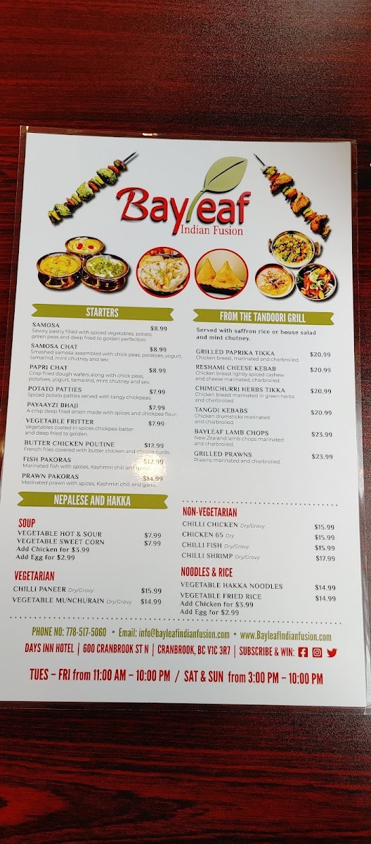 Menu Bay Leaf Indian Fusion-Cranbrook-5