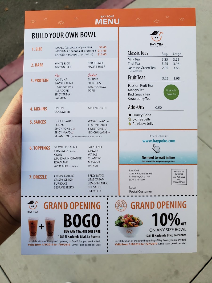 Menu Bay Poké La Puente-7