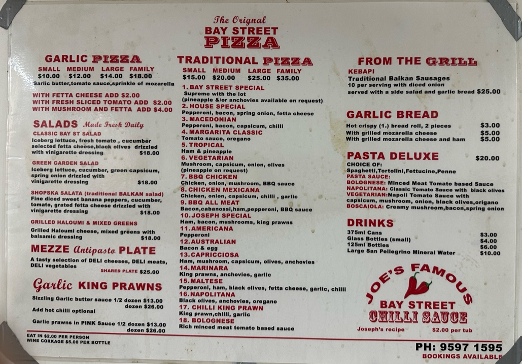 Menu Bay Street Pizza-1