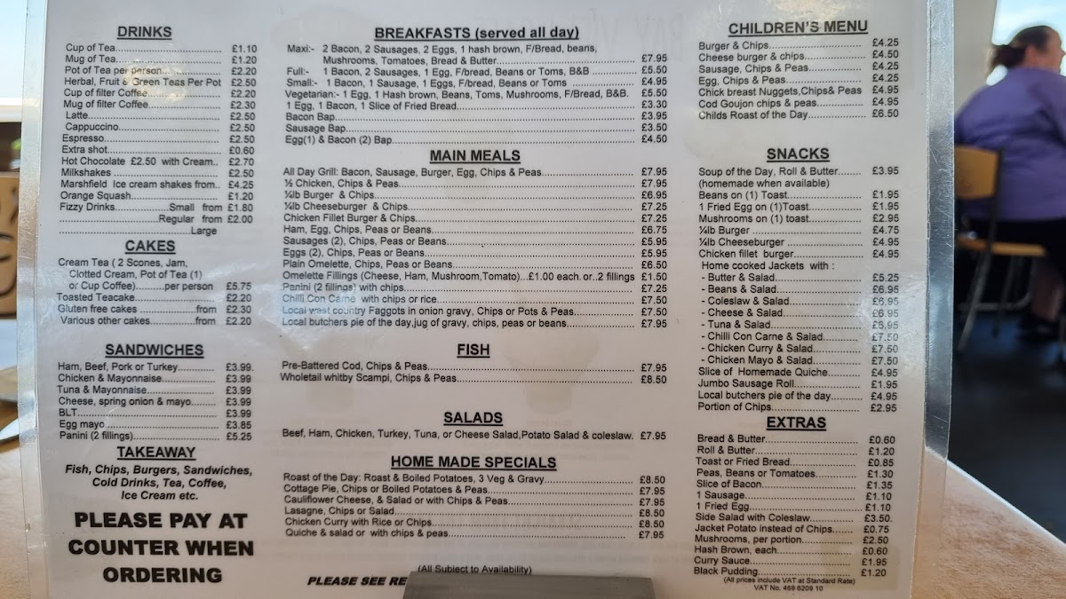 Menu Bay View Cafe-1