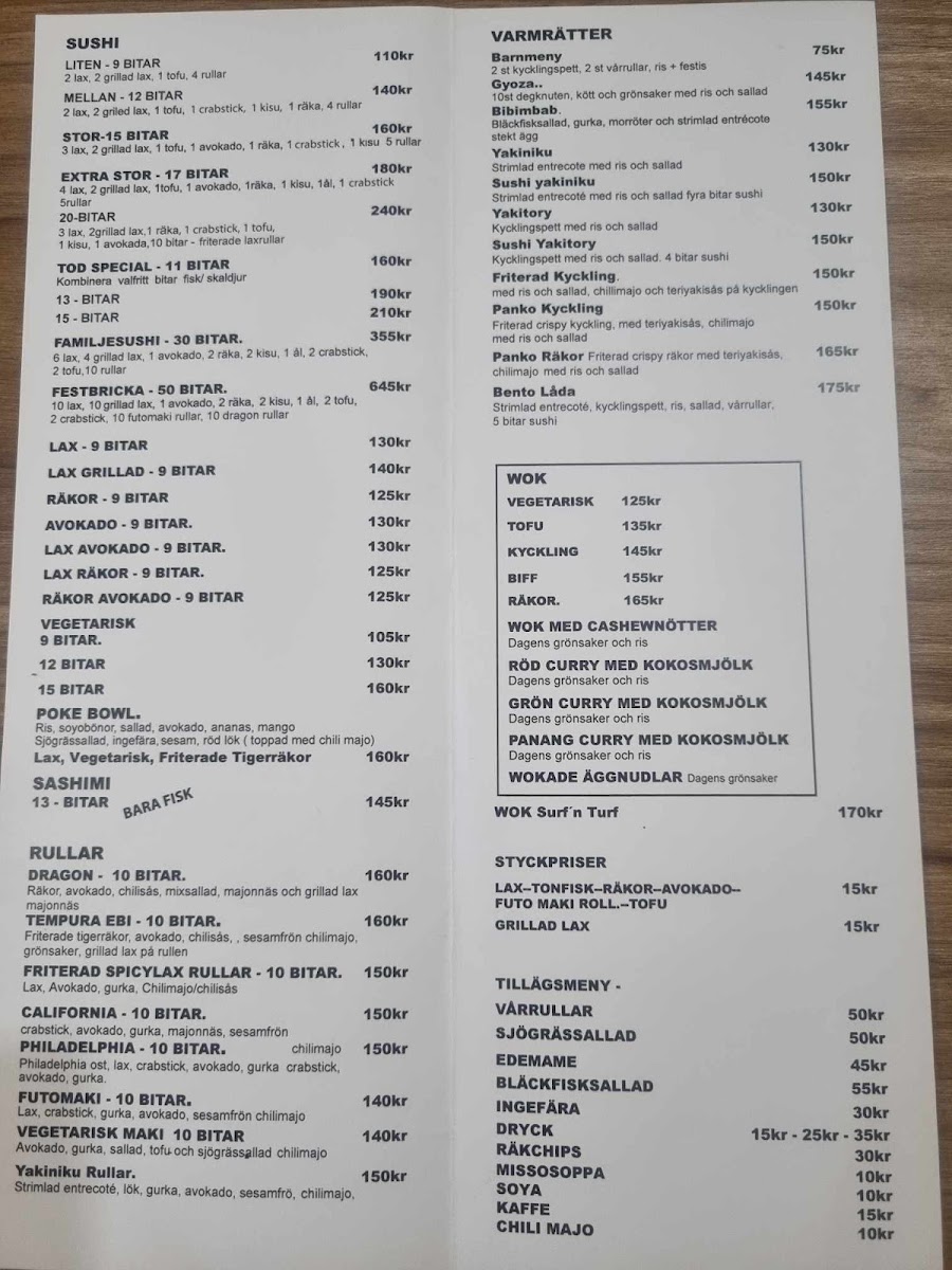 Menu Bayar Sushi & Thai-1