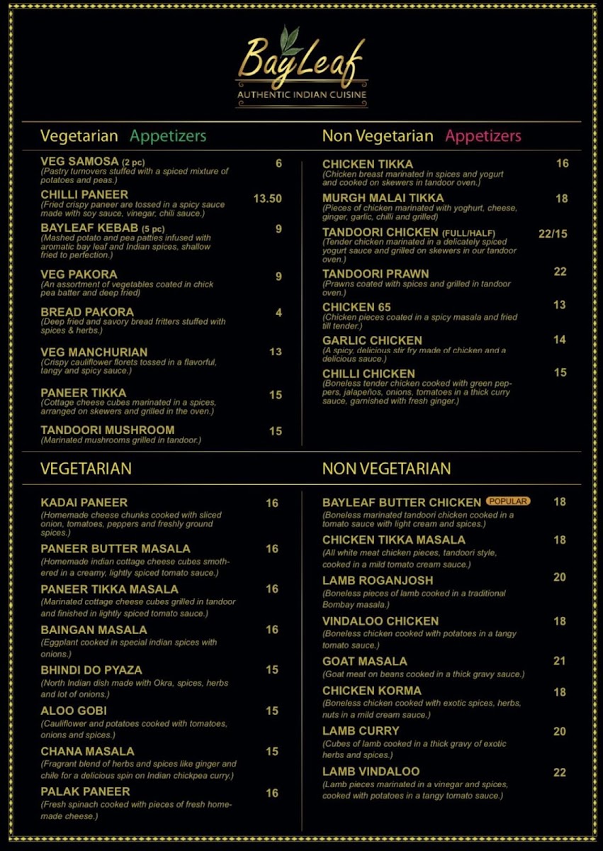 Menu Bayleaf Authentic Indian Cuisine-2