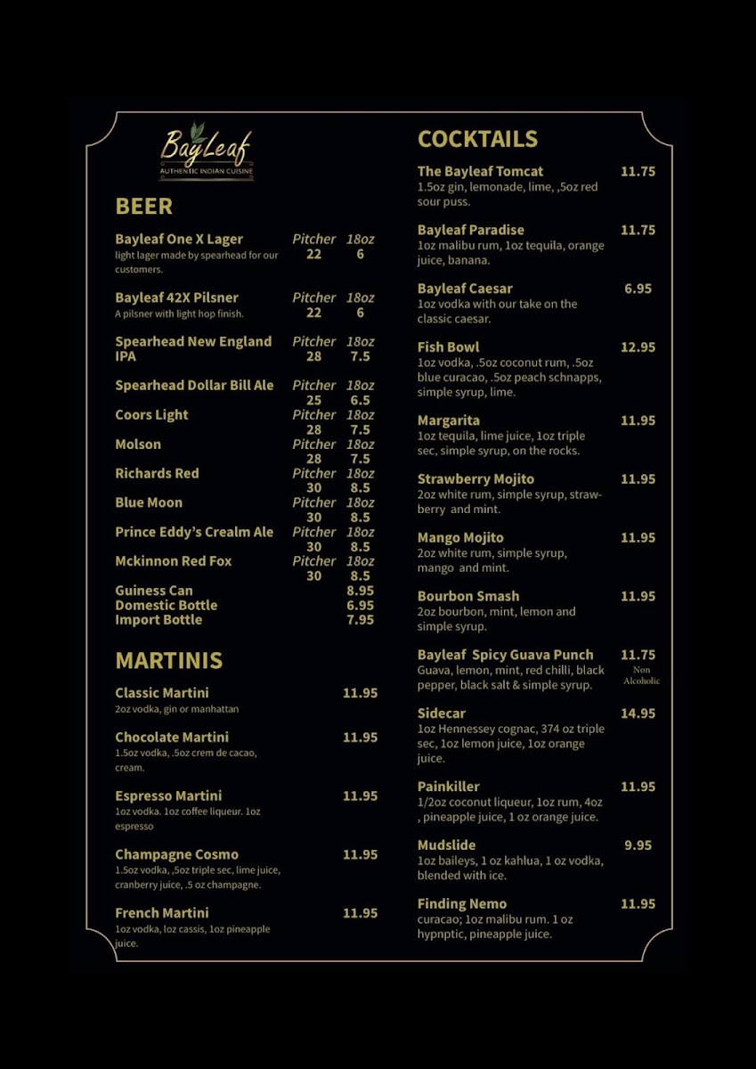 Menu Bayleaf Authentic Indian Cuisine-3