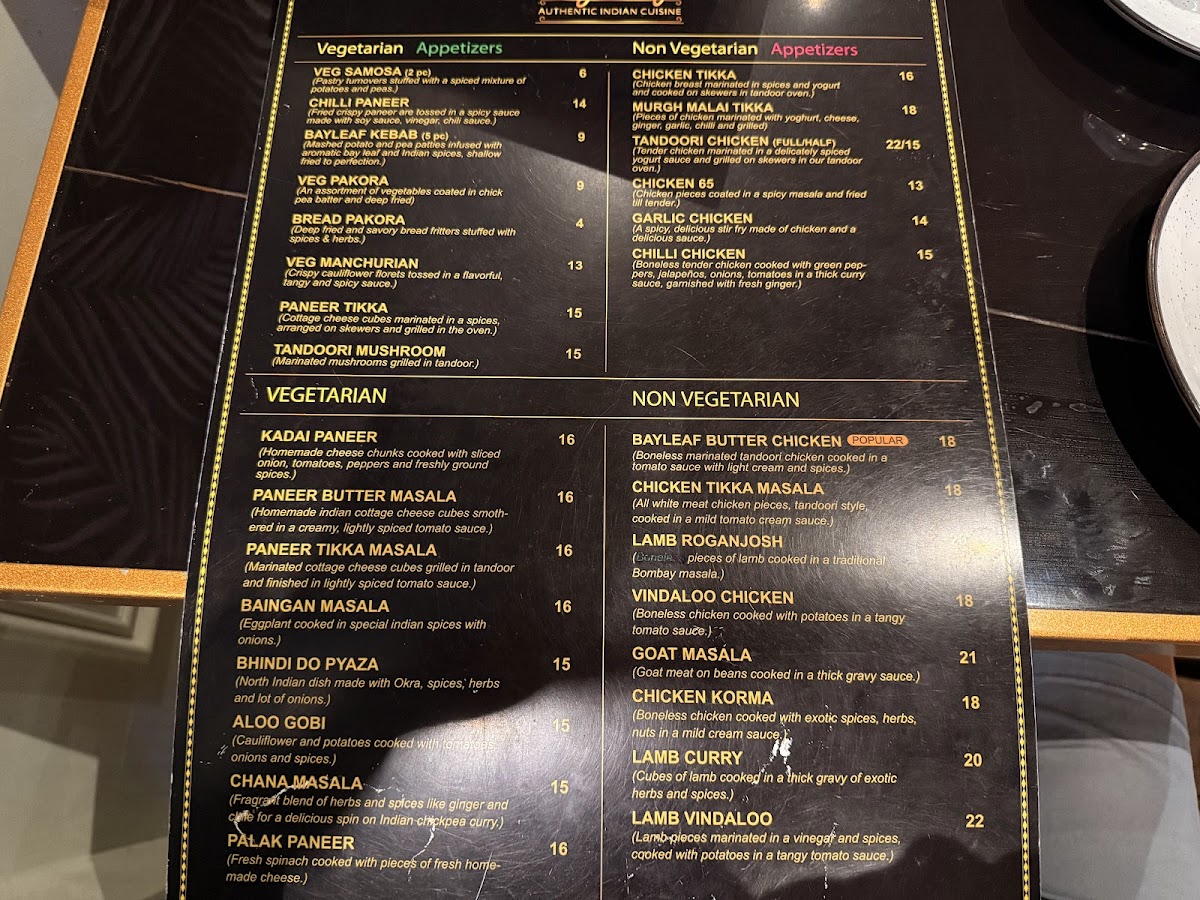 Menu Bayleaf Authentic Indian Cuisine-5